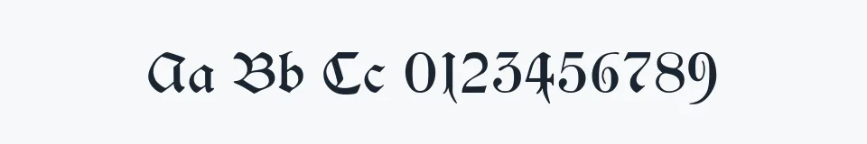 Rzeczywista próbka kroju Yonkers — Aa Bb Cc 0123456789