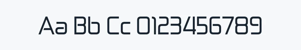 Rzeczywista próbka kroju Zekton Italic — Aa Bb Cc 0123456789