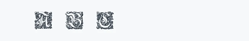 Rzeczywista próbka kroju Parigee Initials Simple — Aa Bb Cc 0123456789