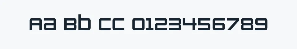 Rzeczywista próbka kroju Zero Twos — Aa Bb Cc 0123456789