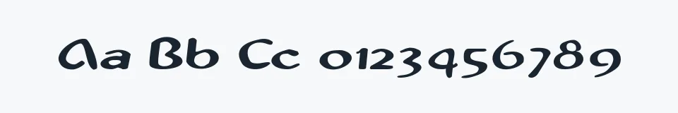 Rzeczywista próbka kroju PopUp — Aa Bb Cc 0123456789