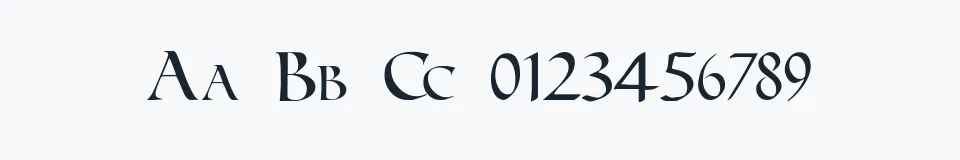 Rzeczywista próbka kroju Roman Caps — Aa Bb Cc 0123456789