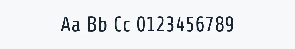 Rzeczywista próbka kroju Share-Regular — Aa Bb Cc 0123456789