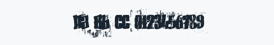 Rzeczywista próbka kroju (el&font BLOCK) — Aa Bb Cc 0123456789
