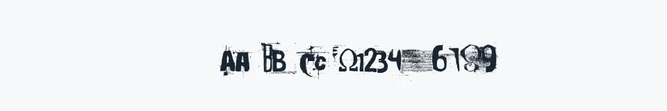 Rzeczywista próbka kroju Cocaine Sans — Aa Bb Cc 0123456789