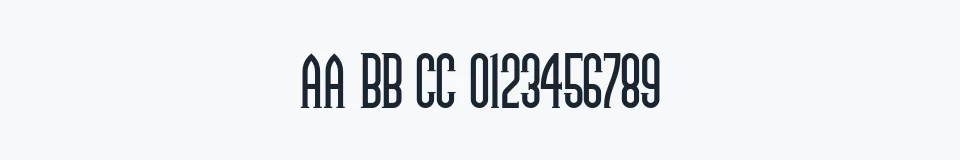 Rzeczywista próbka kroju NamesakeNF — Aa Bb Cc 0123456789