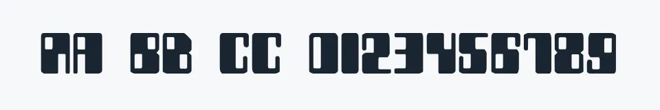 Rzeczywista próbka kroju Zyborgs — Aa Bb Cc 0123456789