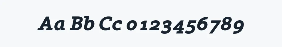 Rzeczywista próbka kroju Grandesign Neue Serif — Aa Bb Cc 0123456789