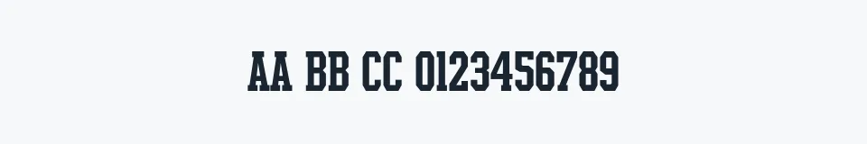 Rzeczywista próbka kroju Intramural JL — Aa Bb Cc 0123456789