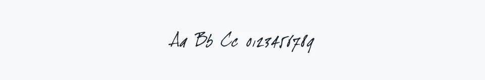 Rzeczywista próbka kroju dearJoe — Aa Bb Cc 0123456789