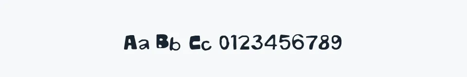Rzeczywista próbka kroju Gibbard_erc_01 — Aa Bb Cc 0123456789