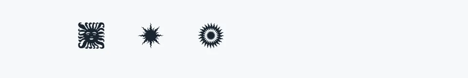 Rzeczywista próbka kroju Sun n Moon — Aa Bb Cc 0123456789
