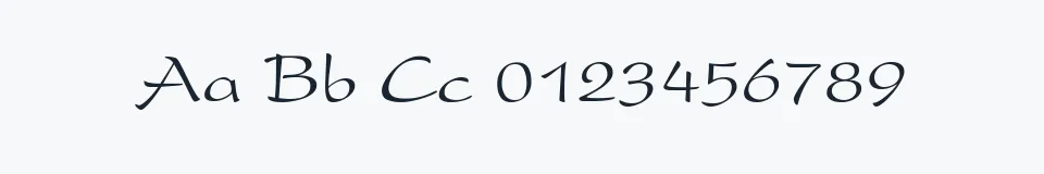 Rzeczywista próbka kroju Snippet Script SSi — Aa Bb Cc 0123456789
