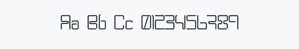 Rzeczywista próbka kroju BPneon — Aa Bb Cc 0123456789