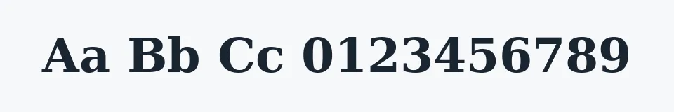 Rzeczywista próbka kroju DejaVu Serif Italic — Aa Bb Cc 0123456789