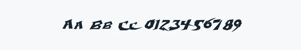 Rzeczywista próbka kroju Electrox — Aa Bb Cc 0123456789