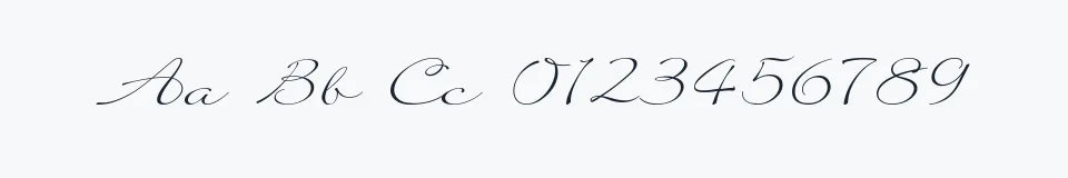 Podgląd czcionki Quilline Script Thin