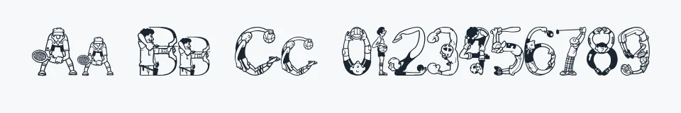 Podgląd czcionki AlphaSports