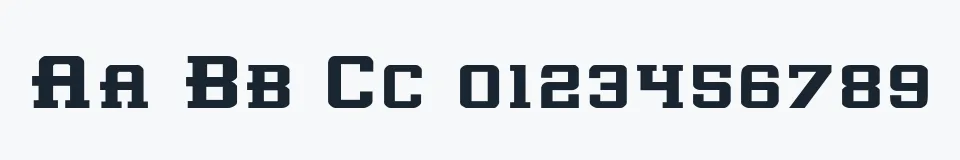 Rzeczywista próbka kroju Interceptor — Aa Bb Cc 0123456789