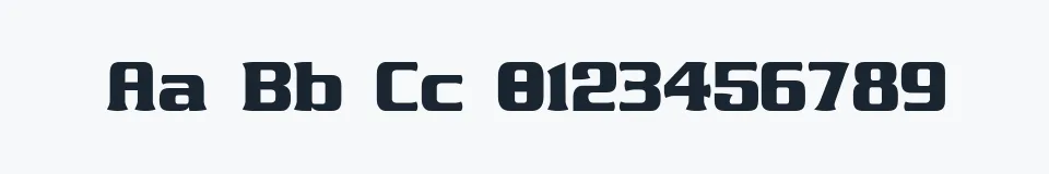 Rzeczywista próbka kroju James Eight Eleven — Aa Bb Cc 0123456789