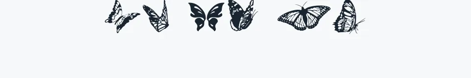 Podgląd czcionki Butterflies