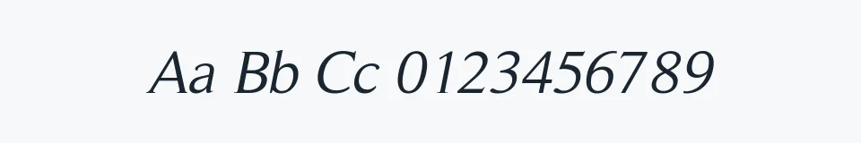 Rzeczywista próbka kroju RomanSerif — Aa Bb Cc 0123456789