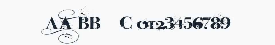 Rzeczywista próbka kroju iNked God — Aa Bb Cc 0123456789
