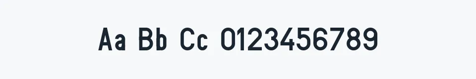 Rzeczywista próbka kroju PKPny — Aa Bb Cc 0123456789