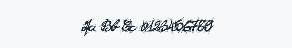 Rzeczywista próbka kroju <El&Font! Brush> — Aa Bb Cc 0123456789