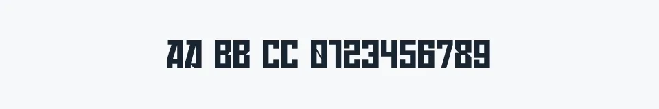 Rzeczywista próbka kroju Gagarin — Aa Bb Cc 0123456789