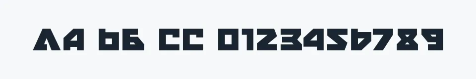 Rzeczywista próbka kroju Nyet — Aa Bb Cc 0123456789