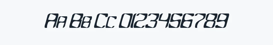 Rzeczywista próbka kroju YBandTuner — Aa Bb Cc 0123456789
