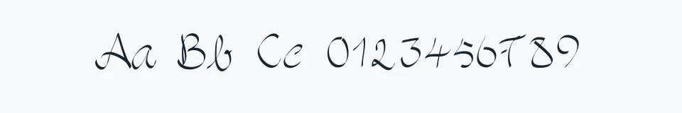 Podgląd czcionki Allura Script