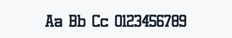 Rzeczywista próbka kroju Staubach — Aa Bb Cc 0123456789