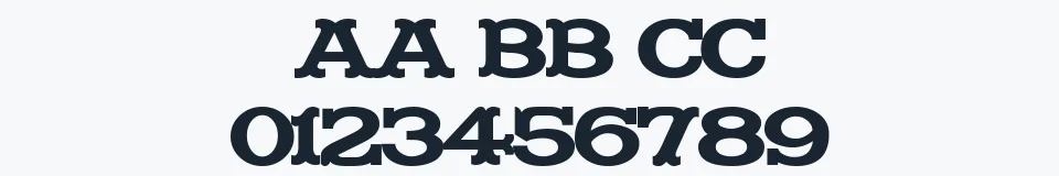 Rzeczywista próbka kroju MADFONT Regular — Aa Bb Cc 0123456789