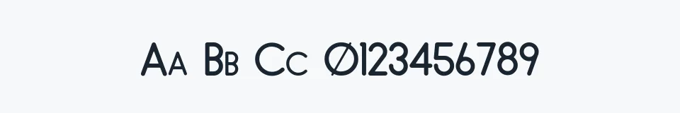 Rzeczywista próbka kroju WVelez Logofont — Aa Bb Cc 0123456789