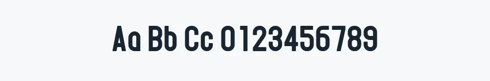 Rzeczywista próbka kroju 071MKSDBoldA — Aa Bb Cc 0123456789