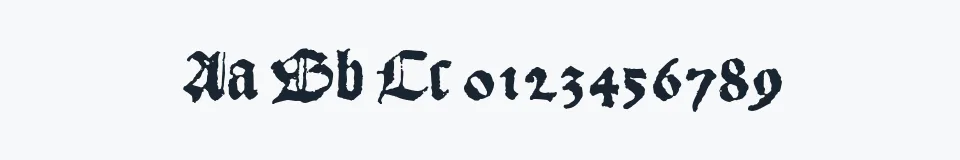 Rzeczywista próbka kroju 1492_Quadrata_lim — Aa Bb Cc 0123456789