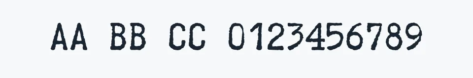 Rzeczywista próbka kroju Telegraphem — Aa Bb Cc 0123456789