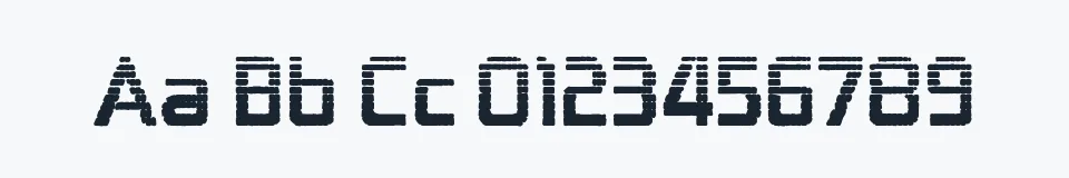 Rzeczywista próbka kroju Zekton Dots — Aa Bb Cc 0123456789