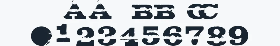 Rzeczywista próbka kroju gatecrasher — Aa Bb Cc 0123456789
