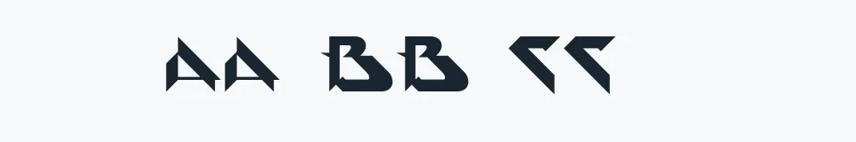 Rzeczywista próbka kroju PsyType — Aa Bb Cc 0123456789