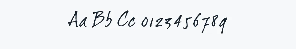 Rzeczywista próbka kroju dearJoe 2 — Aa Bb Cc 0123456789