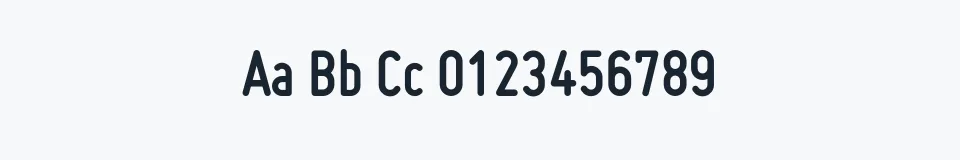 Rzeczywista próbka kroju Miso — Aa Bb Cc 0123456789