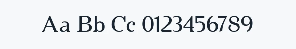 Rzeczywista próbka kroju cipher — Aa Bb Cc 0123456789