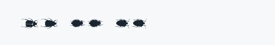 Rzeczywista próbka kroju ChileanBugs — Aa Bb Cc 0123456789