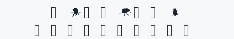 Rzeczywista próbka kroju The Beetles — Aa Bb Cc 0123456789