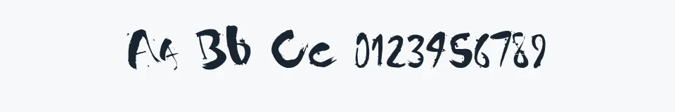 Rzeczywista próbka kroju gantz — Aa Bb Cc 0123456789