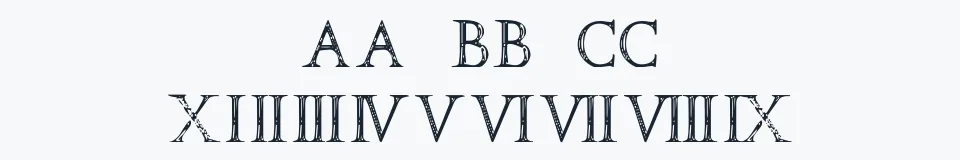 Rzeczywista próbka kroju SPQR — Aa Bb Cc 0123456789