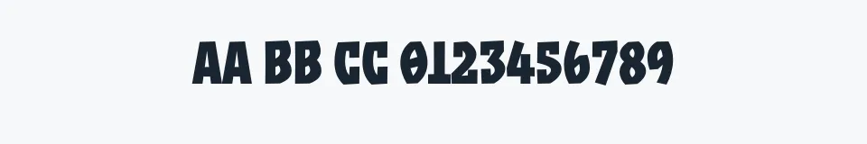 Rzeczywista próbka kroju ZalamanderCaps — Aa Bb Cc 0123456789